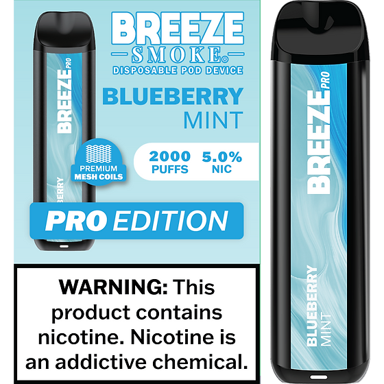 Breeze Pro Blueberry Mint Disposable Vape